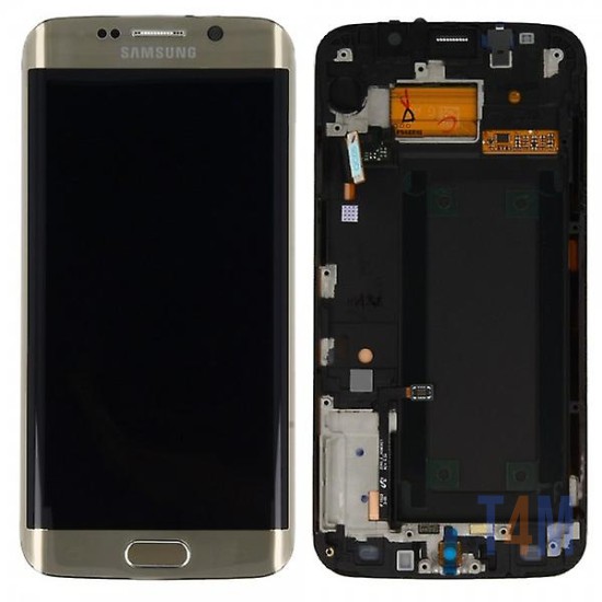 TOUCH+DISPLAY+FRAME SAMSUNG GALAXY S6 EDGE G925 (SERVICE PACK GH97-17162C) DORADO